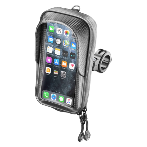 Cellularline Interphone Master Custodia Smartphone Moto 5.8" Impermeabile con Parasole e Supporto Manubrio – SMMASTER Nero Supporti e staffe dell'interfono - Moon Bike - Vista 1