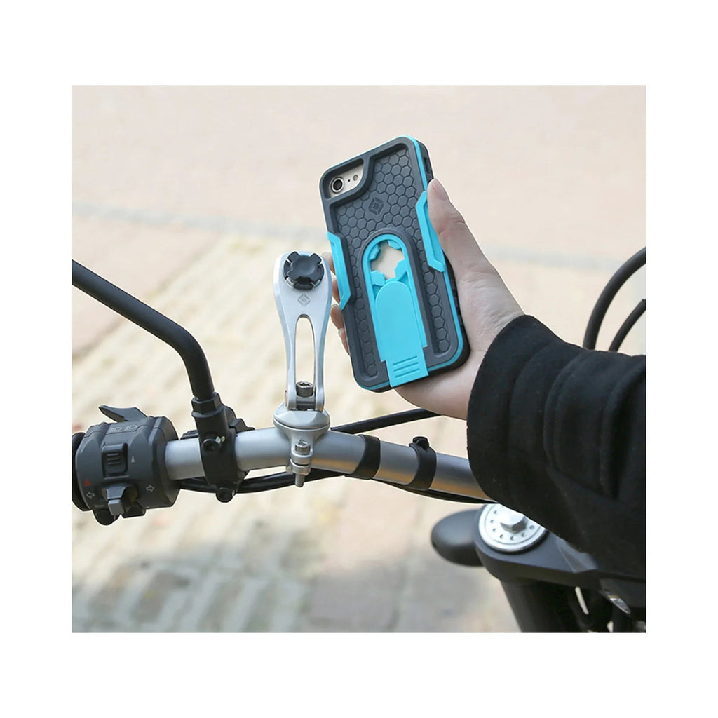 Supporto Telefono Manubrio 20-32 mm X-Guard Handlebar Mount A+ Argento, articolo 126078 — Moon Bike