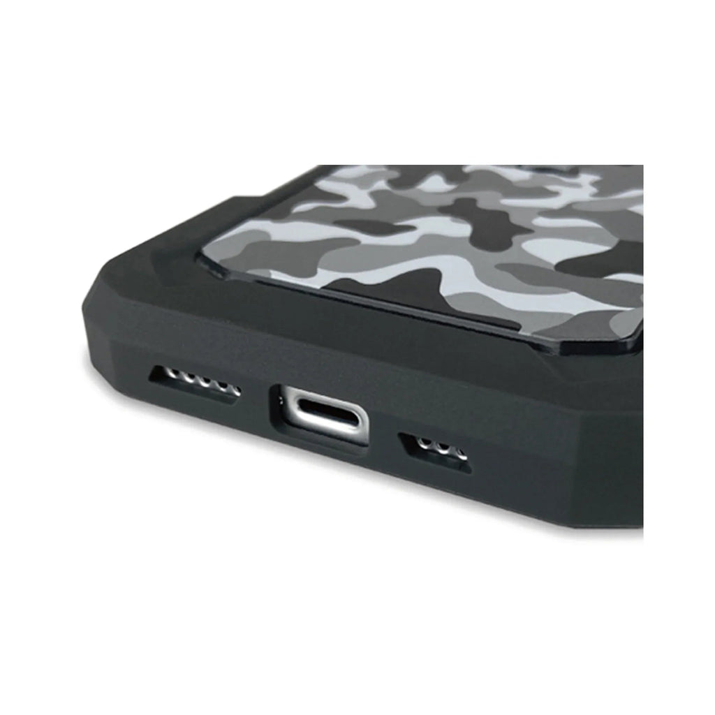 X-Guard Cover iPhone 12 Mini Mimetica Neve: Custodia Moto Attacco Quick-Lock, codice articolo 127234