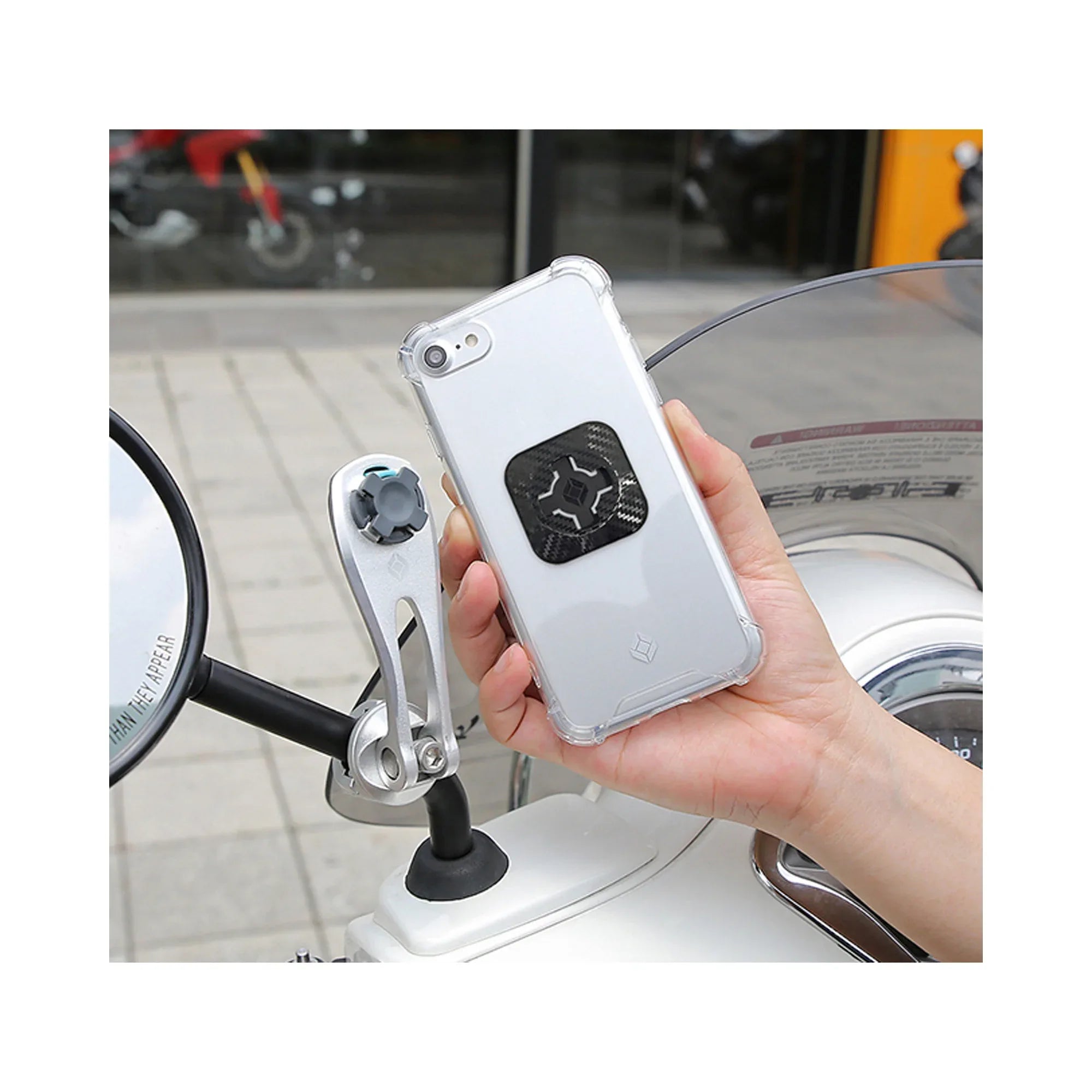Adattatore Universale X-Guard Carbonio Accessori Supporto Telefono Moto
