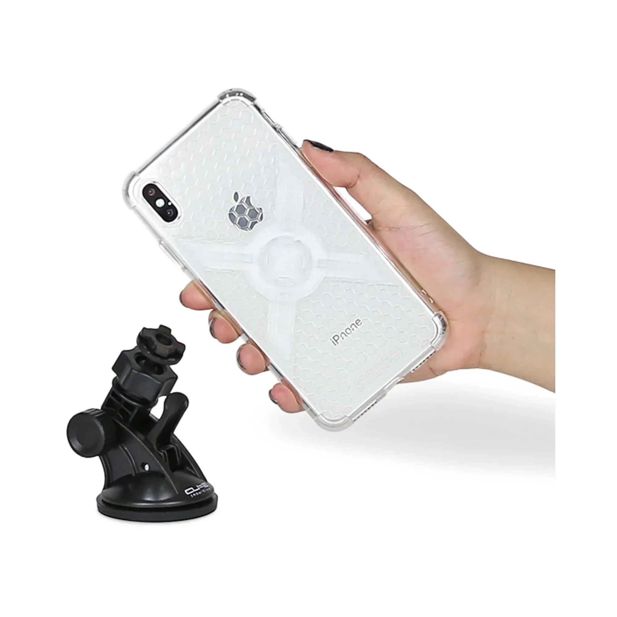Custodia Moto con Attacco Quick-Lock X-Guard Cover iPhone XS Max Trasparente, articolo 126073 — Moon Bike