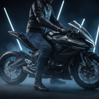 Jeans Moto Hevik Tucson Uomo Blu Denim - Moon Bike - Vista 8