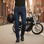 Jeans Moto Hevik Tucson Uomo Blu Denim - Moon Bike - Vista 5