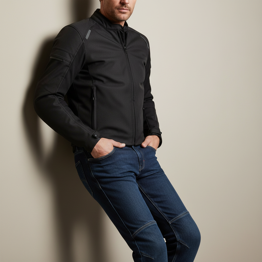 Jeans Moto Hevik Tucson Uomo Blu Denim - Moon Bike - Vista 6
