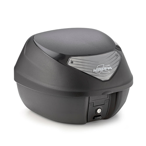 Kappa Moto Kappa K29NT Bauletto Monolock 29L Nero Tech – Catadiottri Fumé con Piastra Universale Moto e Scooter Nero Bauli - Moon Bike - Vista 1