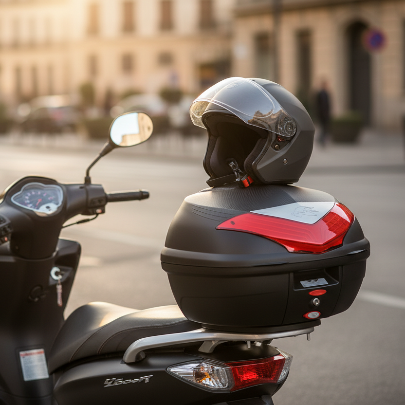 Kappa K355N Bauletto Monolock 35 Litri Nero – Casco Integrale Moto Scooter Universale Bauletti e Top - Moon Bike - Vista 4
