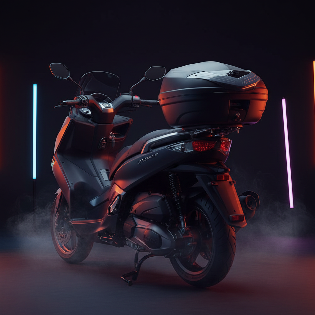 Kappa K466NT2 Bauletto Monolock 46 Litri Urban Tech – Nero Carbon Look Catadiottro Fumé Bauletti e Top - Moon Bike - Vista 4