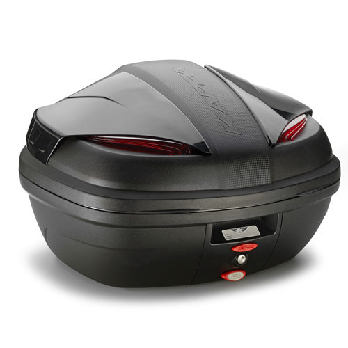 Bauletto Kappa K47NN Manta 47L Monolock Nero Goffrato con Catadiottri Rossi – Piastra Universale - Moon Bike - Vista 1