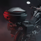 Bauletto Kappa K47NN Manta 47L Monolock Nero Goffrato con Catadiottri Rossi – Piastra Universale - Moon Bike - Vista 4