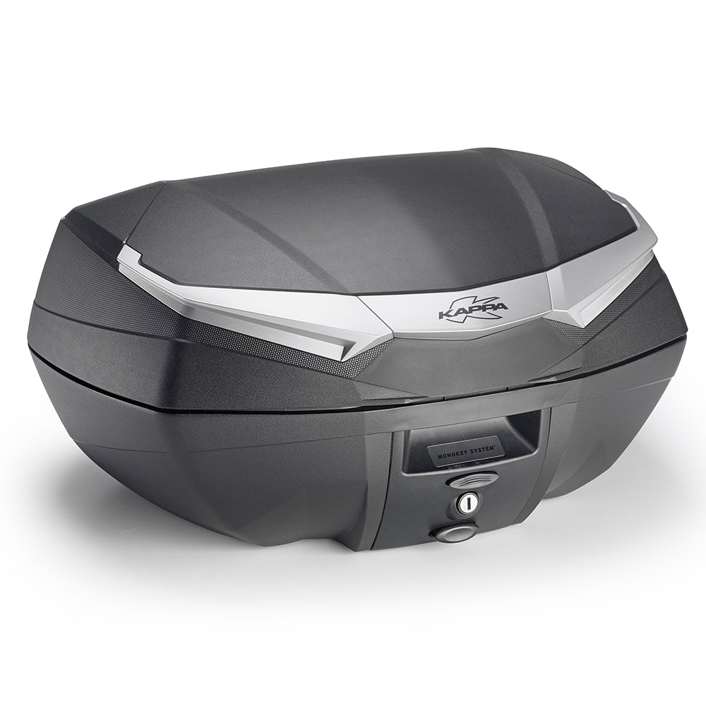 Kappa Moto Kappa K4900A Bauletto K'Vanguard Monokey 49L Argento – Porta 2 Caschi Modulari Nero Bauli - Moon Bike - Vista 1