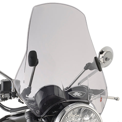Parabrezza universale fumé Kappa KA660 per moto naked, 42,5x42 cm con attacchi KD40