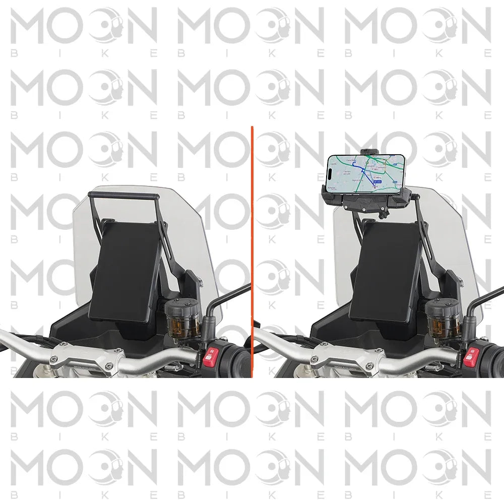 Kappa Moto Kappa KFB9651 Traversino Cupolino per KOVE 800X PRO (2024) - Supporto Porta Smartphone GPS Supporti per parabrezza - Moon Bike - Vista 1