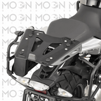 Piastra universale Kappa KM8B in alluminio anodizzato nero per bauletto Monokey