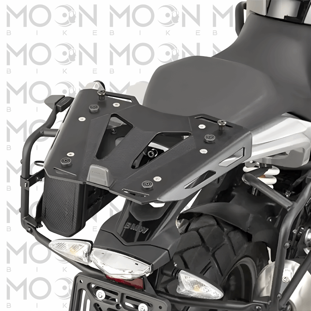 Piastra universale Kappa KM8B in alluminio anodizzato nero per bauletto Monokey