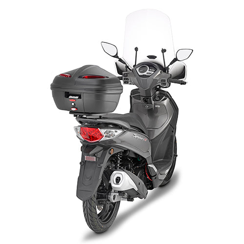 Attacco posteriore Kappa KR7054 in metallo nero per bauletto Monolock su SYM Symphony ST 50-125-200 2015-2020