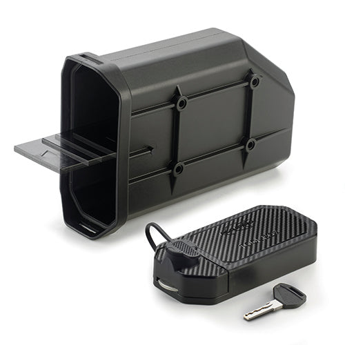 Kappa KS250 Tool Box aperta dal lato opposto, coperchio con superficie nervata e chiave in dotazione