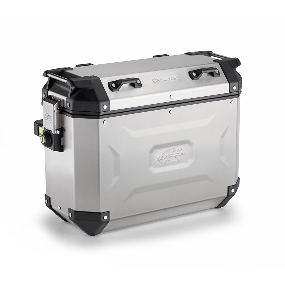 Kappa Moto Valigia Laterale Destra Kappa K'Voyager KVG37AR Alluminio 37 Litri – MONOKEY® CAM SIDE Silver Bauli - Moon Bike - Vista 1