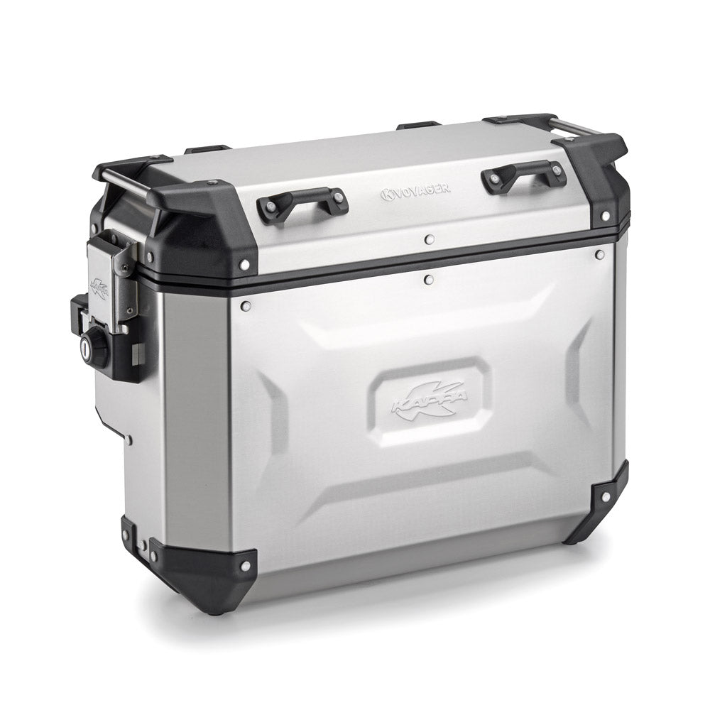 Kappa Moto Valigia Laterale Kappa KVGS33AR K'Voyager 33 Litri Alluminio Scantonata Alluminio naturale Stoccaggio e carico per veicoli - Moon Bike - Vista 1