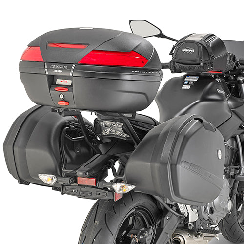 Kappa Moto Attacco Bauletto Kappa KZ4117 Kawasaki Z 650 (2017-2025) – Monokey/Monolock Nero Portamoto e portascooter per veicoli - Moon Bike - Vista 1