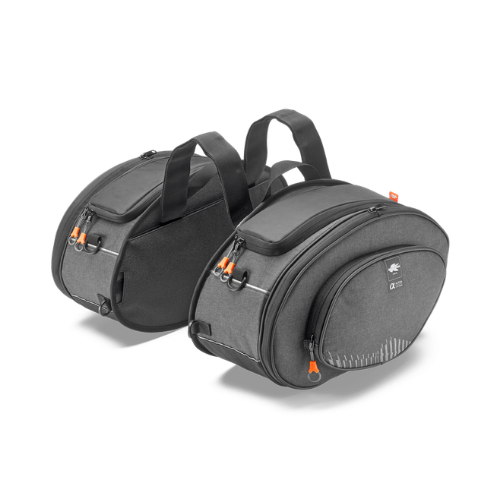 Kappa AH207 Alpha Range Borse Laterali Moto Espandibili 17-30L – Coppia Universali Nero Valigie - Moon Bike - Vista 1