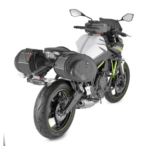 Kappa AH207 Alpha Range Borse Laterali Moto Espandibili 17-30L – Coppia Universali Nero Valigie - Moon Bike - Vista 5
