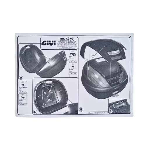 Givi C370B588 Cover Verniciata Blu Midnight per Bauletto Givi E370