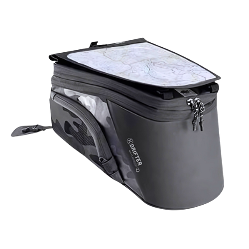 Kappa Moto Kappa DR01 Drifter Borsa da Serbatoio Tanklock 10-15L Waterproof Universale Moto Nero Borse e zaini da moto - Moon Bike - Vista 2