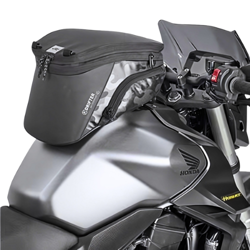 Kappa Moto Kappa DR01 Drifter Borsa da Serbatoio Tanklock 10-15L Waterproof Universale Moto Nero Borse e zaini da moto - Moon Bike - Vista 3