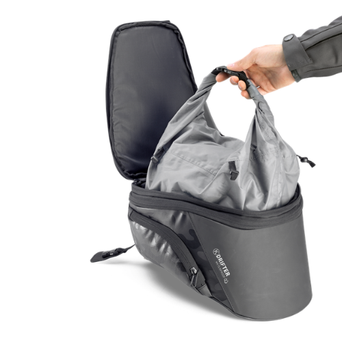 Kappa Moto Kappa DR01 Drifter Borsa da Serbatoio Tanklock 10-15L Waterproof Universale Moto Nero Borse e zaini da moto - Moon Bike - Vista 5