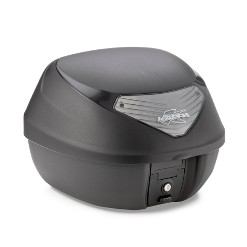 Kappa K29NT Bauletto Monolock 29L Nero Tech – Catadiottri Fumé con Piastra Universale Moto e Scooter - Moon Bike - Vista 1