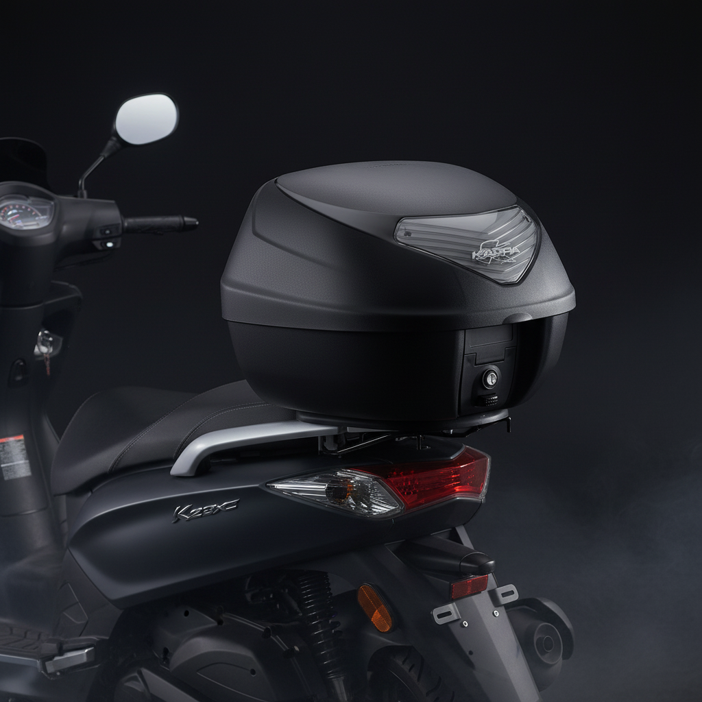 Kappa K29NT Bauletto Monolock 29L Nero Tech – Catadiottri Fumé con Piastra Universale Moto e Scooter - Moon Bike - Vista 4