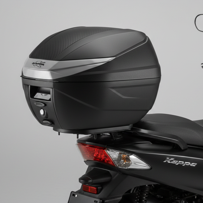 Kappa K3000N Bauletto Monolock 30 Litri Nero – Con Piastra K628 e Kit Universale Moto Scooter Bauletti - Moon Bike - Vista 7