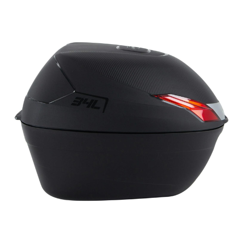 Kappa K34N Bauletto Monolock 34 Litri Nero Catadiottri Rossi – Universale Moto e Scooter Bauletti - Moon Bike - Vista 4