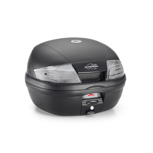 Kappa K35NT2 Bauletto Moto 35 Litri Monolock – Nero Goffrato Catadiottri Trasparenti con Piastra K628 - Moon Bike - Vista 1