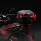Kappa K400N Bauletto Monolock 40 Litri Nero Carbon Look – Catadiottri Rossi Con Piastra Bauletti e Top - Moon Bike - Vista 6