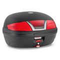 Kappa Moto Kappa K46N Bauletto Monolock 46 Litri – Nero Goffrato Catadiottri Rossi Universale Moto e Scooter Nero Bauli - Moon Bike - Vista 1
