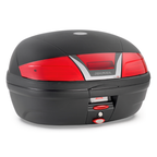 Kappa Moto Kappa K46N Bauletto Monolock 46 Litri – Nero Goffrato Catadiottri Rossi Universale Moto e Scooter Nero Bauli - Moon Bike - Vista 1