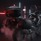 Kappa K47N Manta Bauletto Monolock 47 Litri Nero Goffrato – Porta 2 Caschi Modulari con Piastra - Moon Bike - Vista 6