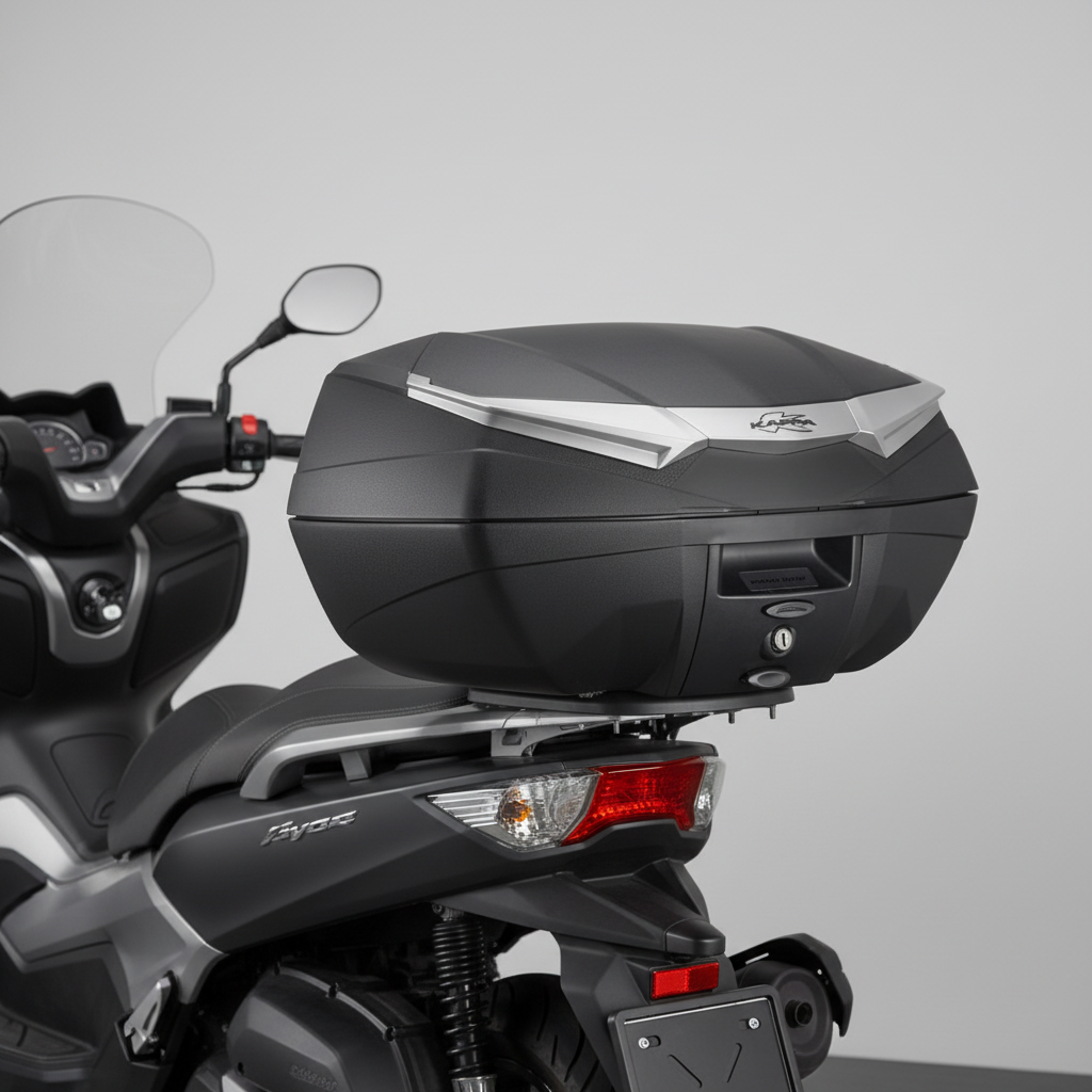 Kappa K4900A Bauletto K'Vanguard Monokey 49L Argento – Porta 2 Caschi Modulari Bauletti e Top Case - Moon Bike - Vista 3