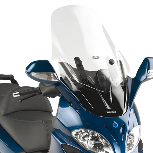 Kappa Moto Kappa KD229ST Parabrezza Trasparente Alto 65x50 – Piaggio X9 200/250/500 Evolution (2003-2008) Trasparente Componenti e accessori di finestrini per veicoli a motore - Moon Bike - Vista 1