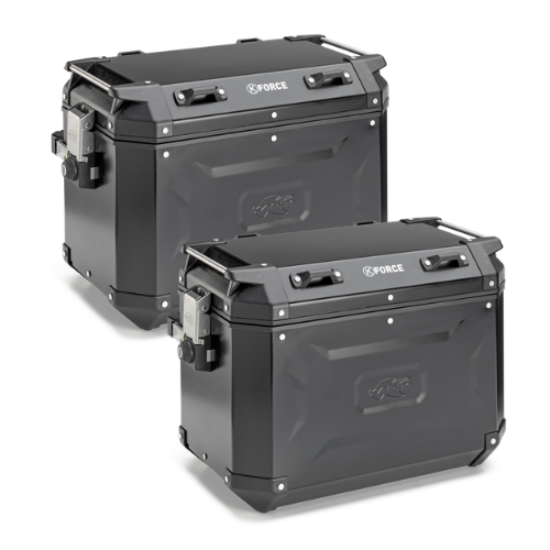 Kappa KFR48BPACK2 K'Force Coppia Valigie Laterali 48 Litri Alluminio Nero – Monokey Cam-Side - Moon Bike - Vista 1