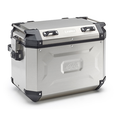 Kappa K'Force KFR48AL Valigia Laterale Sinistra 48L Alluminio Naturale – Monokey CAM Side Valigie - Moon Bike - Vista 1