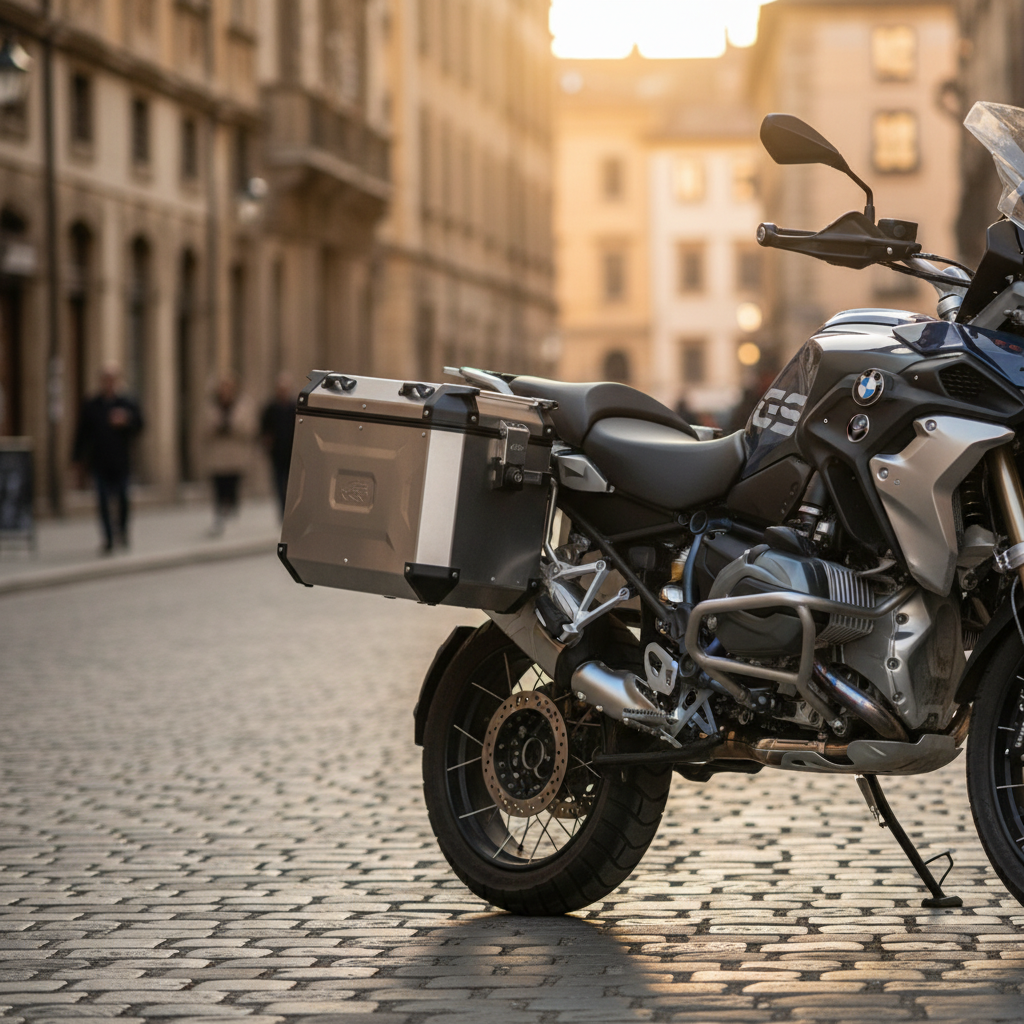 Kappa K'Force KFR48AL Valigia Laterale Sinistra 48L Alluminio Naturale – Monokey CAM Side Valigie - Moon Bike - Vista 7