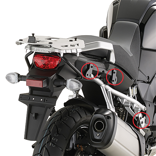 Kappa Moto Kappa KLR3105 Portavaligie Laterale Sgancio Rapido Monokey – Suzuki DL1000 V-Strom (2014-2019) Nero Portamoto e portascooter per veicoli - Moon Bike - Vista 2