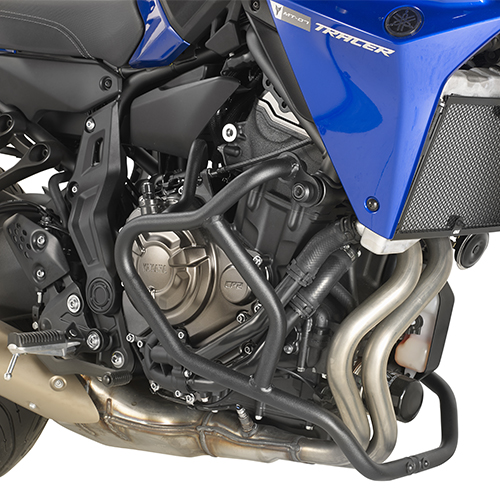 Paramotore tubolare Kappa KN2130 in acciaio nero Ø25 mm per Yamaha MT-07 Tracer