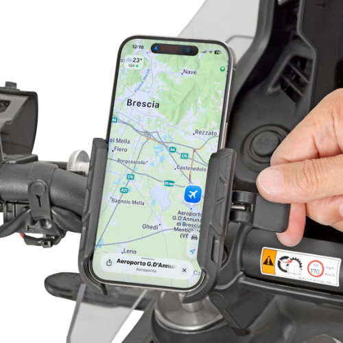 Kappa KPM1 Porta Smartphone da Manubrio – Moto e Scooter, Tubolari 22-32 mm