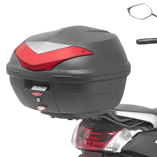 Kappa Moto Kappa KR2123 Portapacchi Attacco Bauletto Monolock – Yamaha NMAX 125/155 (2015-2020) Nero Portamoto e portascooter per veicoli - Moon Bike - Vista 1