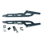 Kappa KR2129 – le due staffe laterali in acciaio verniciato nero con la viteria di fissaggio, attacco posteriore bauletto per Yamaha MT-10 (2016-2021)