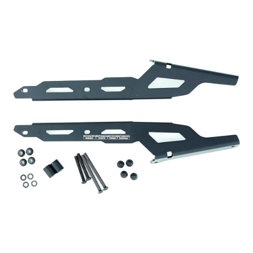 Kappa KR2129 – le due staffe laterali in acciaio verniciato nero con la viteria di fissaggio, attacco posteriore bauletto per Yamaha MT-10 (2016-2021)