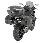 Attacco posteriore Kappa KR2129 per bauletto Monokey e Monolock – applicazione su moto allestita con bauletto e valigie